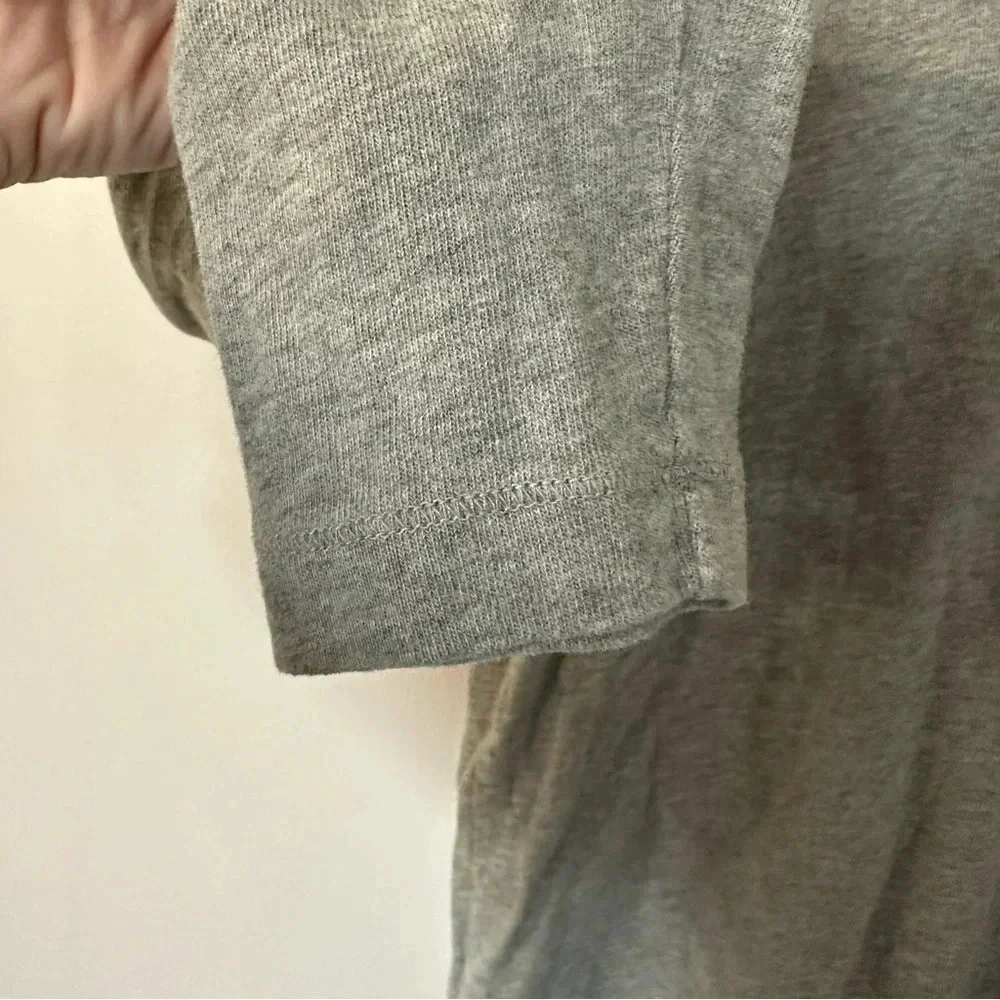 J. Crew Men's Light Gray Long Sleeve 1/4 Zip Cotton Pullover Size M GUC
